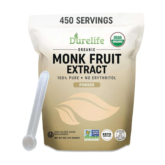 Durelife Organic 100% Pure Monk Fruit sweetener No Erythritol