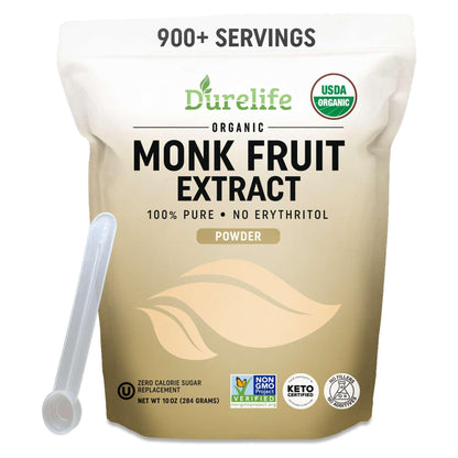 Durelife Organic 100% Pure Monk Fruit sweetener No Erythritol