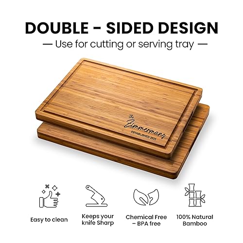 Personalized Bamboo Engraved Charcuterie Cutting Boards