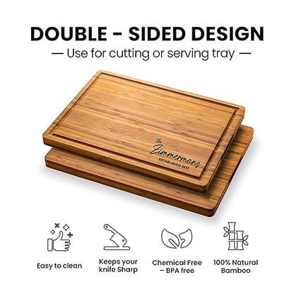 Personalized Bamboo Engraved Charcuterie Cutting Boards