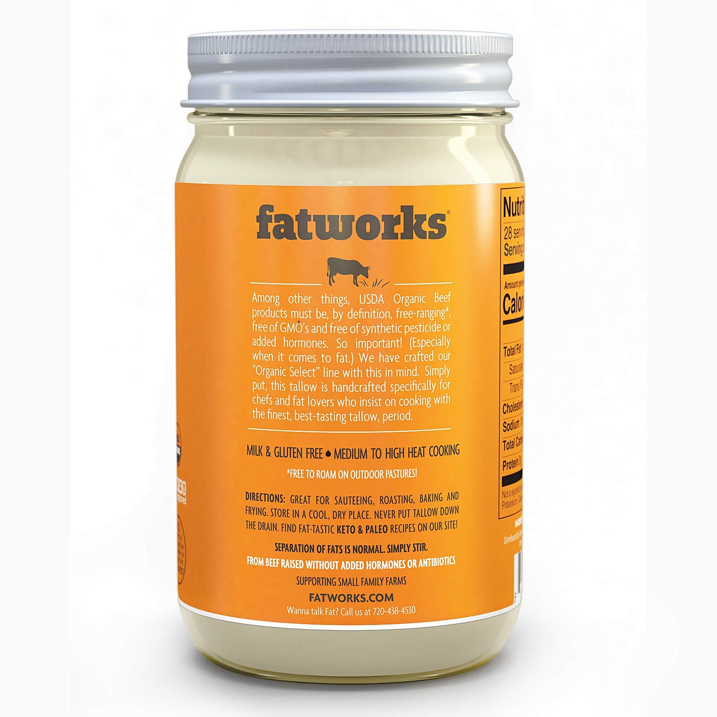 Fatworks Organic Grass Fed Beef Tallow