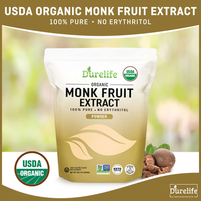 Durelife Organic 100% Pure Monk Fruit sweetener No Erythritol