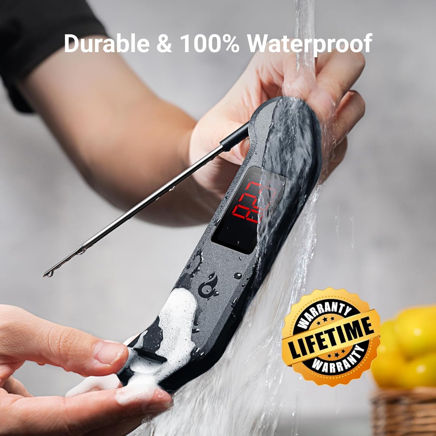 The Professional Meat Thermometer Digital: Accurate, Fast, Waterproof, and Sleek!